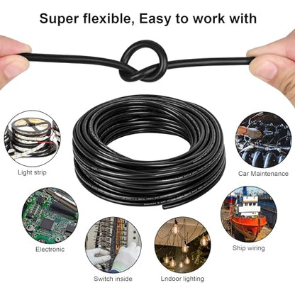 14 Gauge Wire 3 Conductor,14 AWG Electrical Wire Stranded PVC Cord Oxygen-Free Copper Cable,26FT 3 Core Pure Copper Flexible Cable Wire for LED Lamp Lighting Strips Automotive (14AWG-3C, 26FT)… - size: 26FT, style: 14AWG-3C