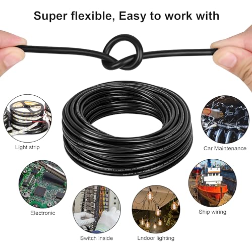 16 Gauge Wire 3 Conductor,16 AWG Electrical Wire Stranded PVC Cord Oxygen-Free Copper Cable,26FT 3 Core Pure Copper Flexible Cable Wire for LED Lamp Lighting Strips Automotive (16AWG-3C, 26FT)… - size: 26FT, style: 16AWG-3C