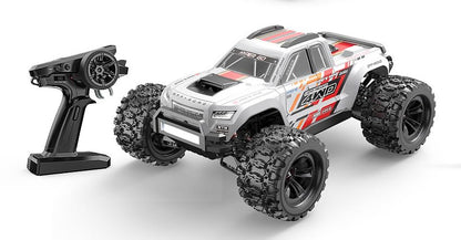 MJX 1/10 Scale 4WD RC Monster Truck, White, 80 km/h High Speed, Brushless Motor, All-Wheel Drive, Remote Control, 14 Years and Up (Battery and Charger not Included)