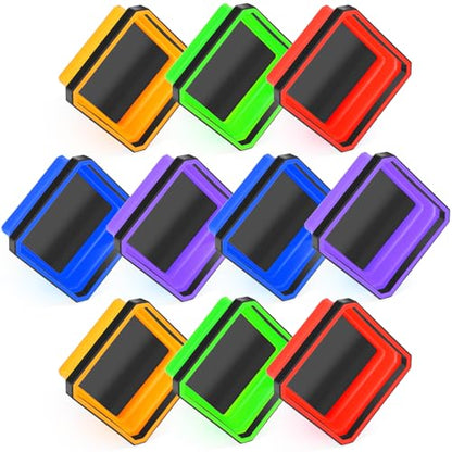 Barydat 10 Pcs Magnetic Tool Tray Collapsible Foldable Parts Trays Set Magnetic Screw Tray Magnetic Parts Bowl Square Silicone Magnetic Tool for Bolts Nuts Washers Pins Screw Parts (Multicolor) - color: Multicolor