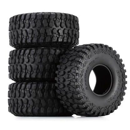 2.2" RC Crawler Tires with Foam Inserts, 4Pcs 135mm All Terrain Rubber Tires for 1/8 1/10 Short Course Truck Desert Racer – Compatible with TRX4 TRX6 RBX10 KM4 MJX H8H