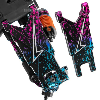 RC Aluminum Suspension A-Arms Upgrades Part for 1/10 Slash Rustler Stampede 4X4 VXL BL-2s,Hoss 4WD VXL,XO-1,Alloy Front Rear RC Suspension Arms Hops up,Colour - color: Colour - (Suspension Arms)