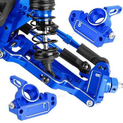RC Upgrades Part for 1/10 Slash 2WD,Slash 2WD VXL,Alloy Aluminum Front Rear Suspension Arms,Front Steering Block,Rear Stub Axle Carriers,Left Right Caster Blocks,Navy Blue - size: Navy Blue(caster block set&arms)