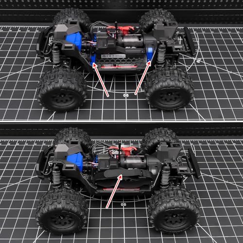 Battery Plate with Strap for Tra-xxas 1:16 Mini Maxx/XRT | Aluminium Mounting Tray 4WD VXL-3S Monster Truck Upgrades (Black) - color: Black