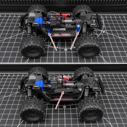 Battery Plate with Strap for Tra-xxas 1:16 Mini Maxx/XRT | Aluminium Mounting Tray 4WD VXL-3S Monster Truck Upgrades (Black) - color: Black
