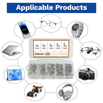 500Pcs M1.2 304 Stainless Steel Metric Micro Screws Nuts Assortment | M1.2x3/4/5/6/8mm Sizes, Phillips Pan Head, Fully Threaded Kit for Arduino, RC Models, Electronics, DIY Projects - size: M1.2x3/4/5/6/8- 500 Pcs
