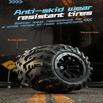 Levodan Brushless 80KPH Fast RC Cars, 1:16 RC High Speed Remote Control Car for Adults, 2.4 Ghz 4WD All Terrain Offroad Monster Truck, 3 Batteries, Blue, SG116MAX - color: 3 Batties(blue)