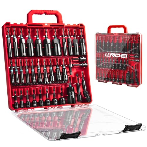 55Pcs Magnetic Impact Nut Driver Set SAE/Metric | Deep Driver Bits, Extension, Pivoting & Wing Nut Setters, for Impact Drills, Car Maint, DIY & Furniture Assembly - size: 55Pcs Magnetic Impact Nut Driver Set