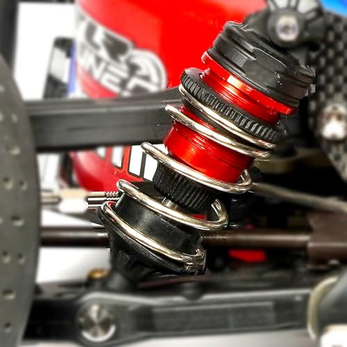 4PCS Bearing Steel Shock Absorbers Springs for ARRMA 1/7 Mojave EXB 6S | Thicker Wire Diameter Extra Hard Shock Spring Designed for Raising The Vehicle Durable Upgrade Part,ARA330638-F80mm/R100mm - color: 1/7 Mojave Exb 6s