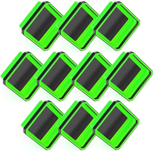 Barydat 10 Pcs Magnetic Tool Tray Collapsible Foldable Parts Trays Set Magnetic Screw Tray Magnetic Parts Bowl Square Silicone Magnetic Tool for Bolts Nuts Washers Pins Screw Parts (Green) - color: Green