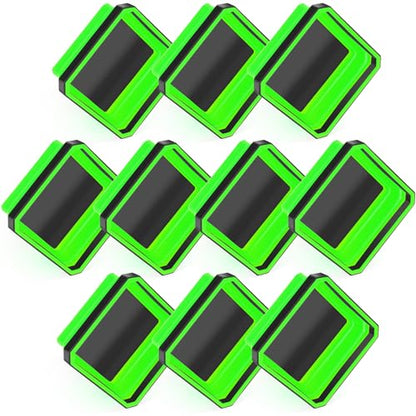 Barydat 10 Pcs Magnetic Tool Tray Collapsible Foldable Parts Trays Set Magnetic Screw Tray Magnetic Parts Bowl Square Silicone Magnetic Tool for Bolts Nuts Washers Pins Screw Parts (Green) - color: Green