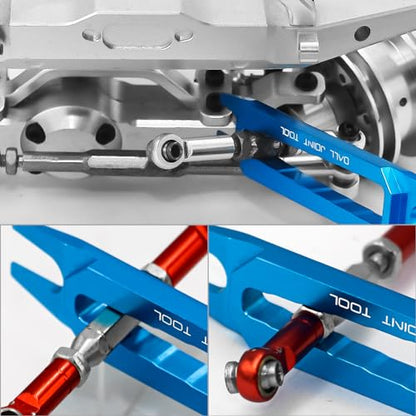 GOUPRC Aluminum Alloy Multi-Function Ball Head Pliers Shock Absorber Screw Pliers With Shock Absorber Wrench for 1/8 1/10 1/12 1/14 1/16 RC Car Truck(Titanium) - color: Titanium