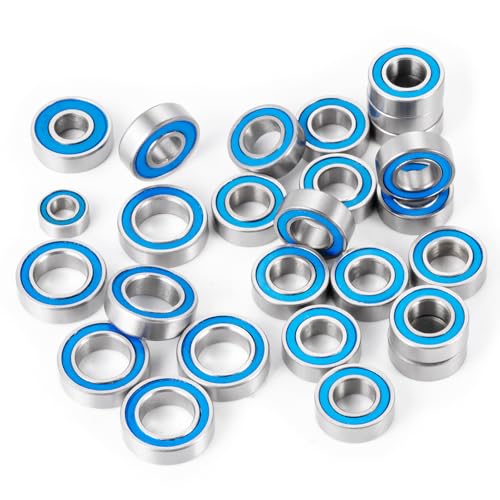 26Pcs Sealed Bearing Kit for Losi 1/10 LMT 4x4 Son-uva Grave Digger | Digger RTR Upgrade Parts Steel RC Complete Wheel Hubs Kits