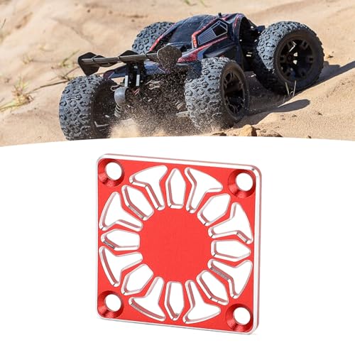 VGEBY RC Cooling Fan Cover, Universal Aluminum Alloy Protective Heatsink Cover 30x30mm Red for RC Cars, Drones, ESC Motors, Hobbyists