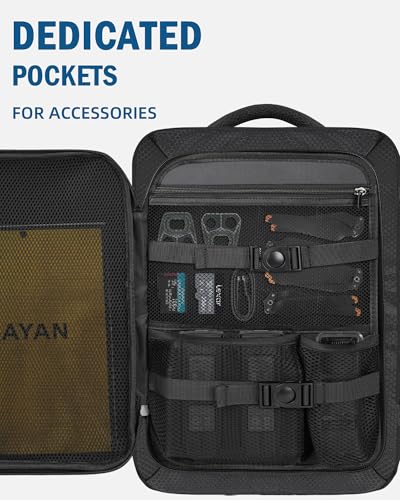Carry On Mavic 3 Pro Case, Compatible with DJI RC/Pro/N1 Controller | Fits 17.3'' Laptop, 40L Drone Backpack for DJI Fly More Combo Accessories, Hard Carrying Case, Travel Laptop Backpack