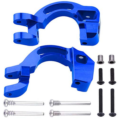 Hobbypark Aluminum Front Steering Block Knuckles & C-Hubs Caster Blocks & Rear Hubs for Arrma 1/10 Granite 4X4,Typhon, Big Rock, Senton, Replace AR330442 AR330467 AR330469 (Navy Blue) - color: Navy Blue