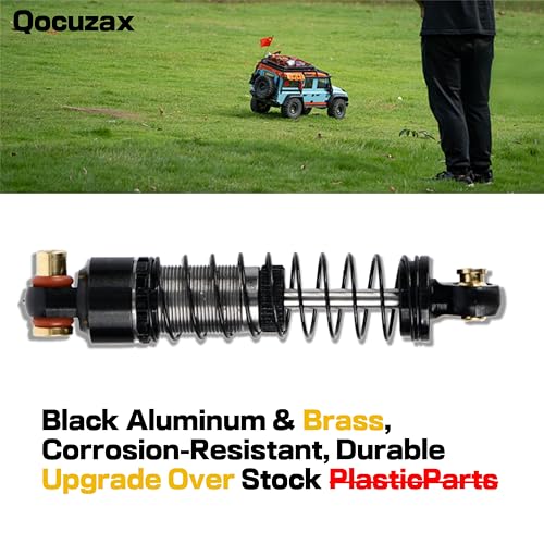1/24 RC Crawler Shocks Upgrade Kit, 40mm Big Bore Oil Shock Absorber Damper for SCX24 FCX24M, Aluminum Brass Lightweight Replacement Parts