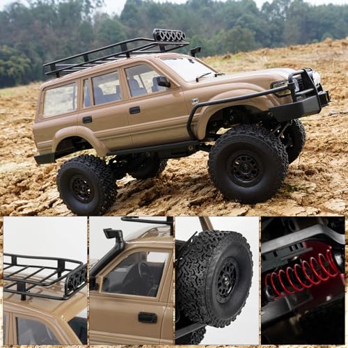 ARRIS WPL C54-1 LC80 1/16 RC Rock Crawler 4WD RTR Truck | Land Cruiser 80 Styling, Upgraded Chassis, Proportional Steering, Trail Ready - color: Wpl C54-1 Yellow