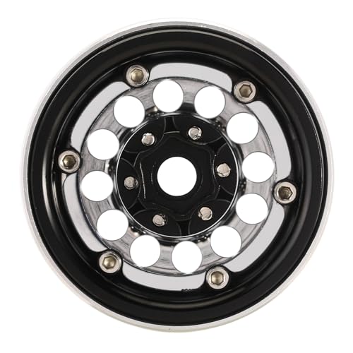 INJORA 1.9" 150g Brass & Aluminum -10mm Offset Wheels for 1/10 RC (Silver) - color: Silver