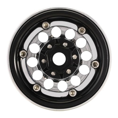 INJORA 1.9" 150g Brass & Aluminum -10mm Offset Wheels for 1/10 RC (Silver) - color: Silver
