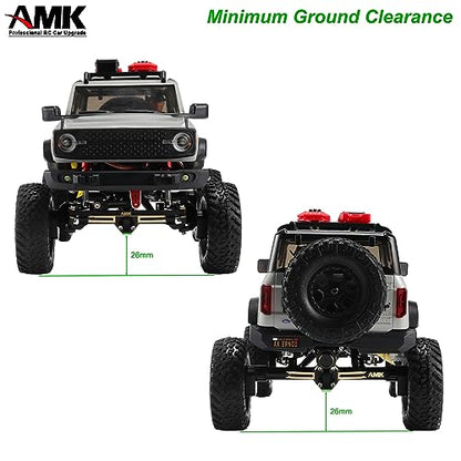 AMK 174g SCX24 Brass Portal Axle Complete with 7mm Hex Wheel Hubs Counterweights Front Rear Set for 1/24 RC Crawler Axial AX24 FCX24 SCX24 Upgrades