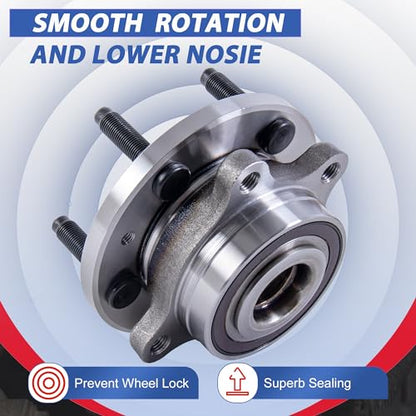 513275 Front Rear Wheel Hub Bearing Assembly Compatible with 2011-14 Edge | 5 Lugs Font & Rear Hub Bearing with Encoder ABS Compatible with 2011-2014 Ford Edge, 2009-2018 Flex, 2010-2019 Taurus - size: 513275/1PC