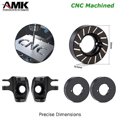 440g SCX10 II Brass Weights Set Diff Cover Steering Knuckles C Hub Link Mounts Clamping Lockouts with Wheel Counterweights for 1/10 RC Crawler AR44 Axial SCX10 Upgrades