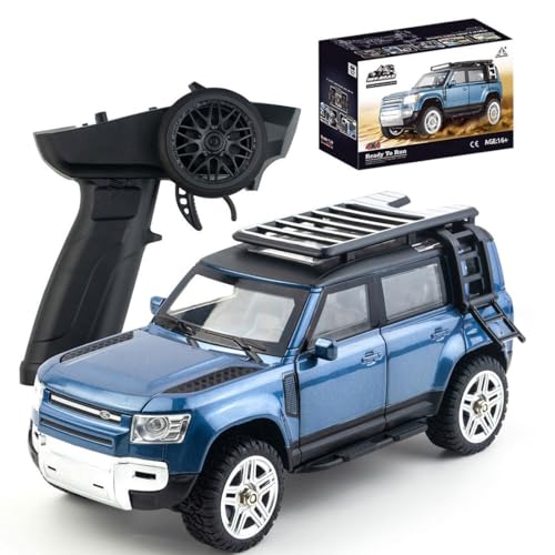 SG-2402 RC Car, 1/24 4WD Off Road All Terrain Remote Control Car with Led Light, 2.4Ghz Climbing 4x4 RC Rock Crawler, Hobby Grade Toys for Adults - Blue - color: Blue, size: SG-2402