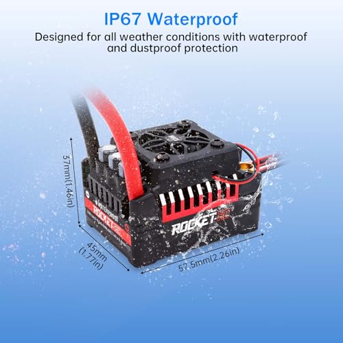Surpass Hobby Supersonic V2 130A ESC Motor Over-Heat Protection Brushless Esc with Plug for 1/8 RC Car - style: 130A