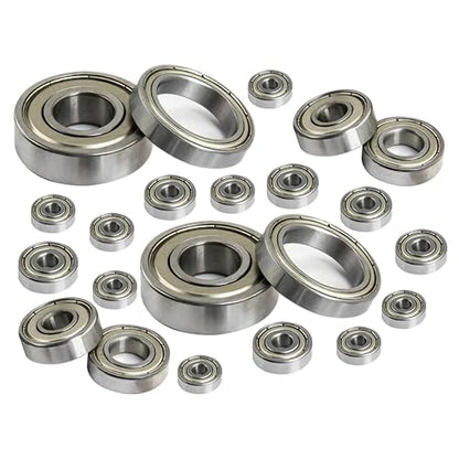 22-Pack Steel Sealed Bearing Kit - Compatible with TRX4M 1/18 RC Crawler, Full Upgrade Set to Replace Plastic Bushings for Smoother Drive & Steering