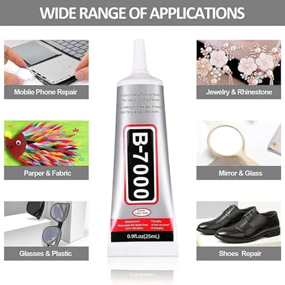 B7000 Super Glue,Multi Functional Glue Transparent Paste Adhesive Multi-Function Repair Glues Suitable for Phone Jewelry Glass Wood Metal Fabric (110ml-1pcs) - color: 110ml-1pcs