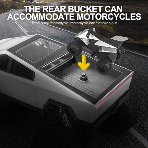 1:8 Huge Climbing Car Remote Control Truck RC Pickup Model Car Motorcycle Powerful 4x4 Vehicle for All Various Terrains Great Christmas and New Year Gift for Kids Automobile