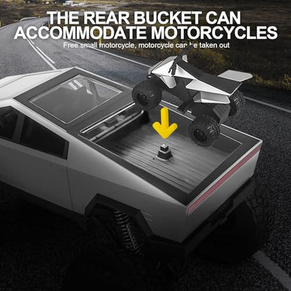 1:8 Huge Climbing Car Remote Control Truck RC Pickup Model Car Motorcycle Powerful 4x4 Vehicle for All Various Terrains Great Christmas and New Year Gift for Kids Automobile