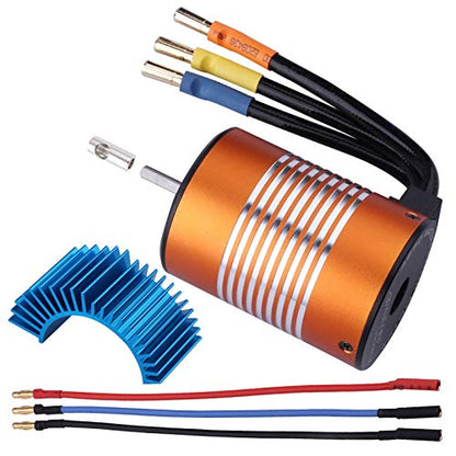 HobbyPark 540 Brushless Motor 5900KV 3.175mm Shaft w/Heatsink Upgrades for 1/10 RC Car Truck Traxxas Slash 2WD 4x4 Redcat Volcano EPX Arrma Granite ECX Losi