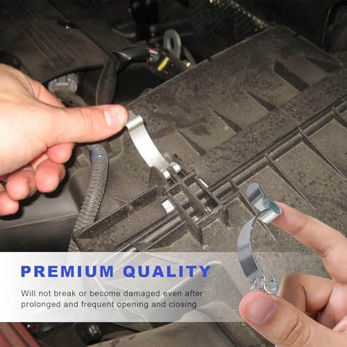 4 PCS Air Filter Clips, Car Intake Cleaner Housing Box Lid Retaining Clip for Fastening Connection, Heavy Duty Metal Air Cleaning Filter Cover Spring Clamps for Cars Trucks SUVs
