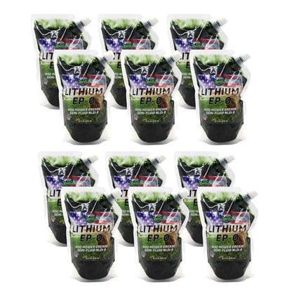 Lithium EP0 Grease, 32 oz EZ Squeeze Pouch (12pk) | Used for Disc Mowers, Gear Boxes, Auger and Mixer Drives, Cutter Bars, and more, Made in USA - size: EP0 (12)