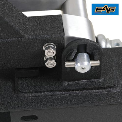 EAG Classic Rear Bumper with Tire Carrier Black Textured Fit for 87-06 Wrangler TJ YJ
