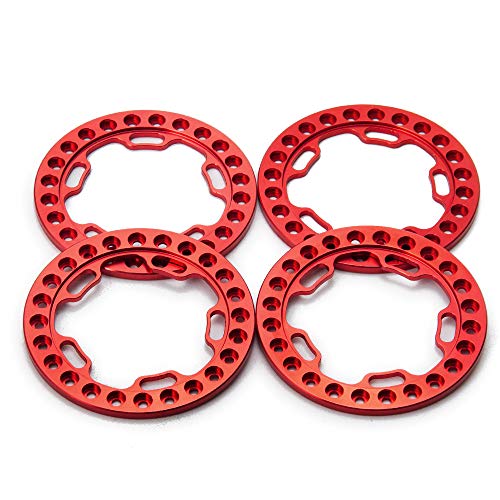 Aluminum RC 1.9" Beadlock Wheel Ring for 1:10th Crawler Car - color: Matte Red