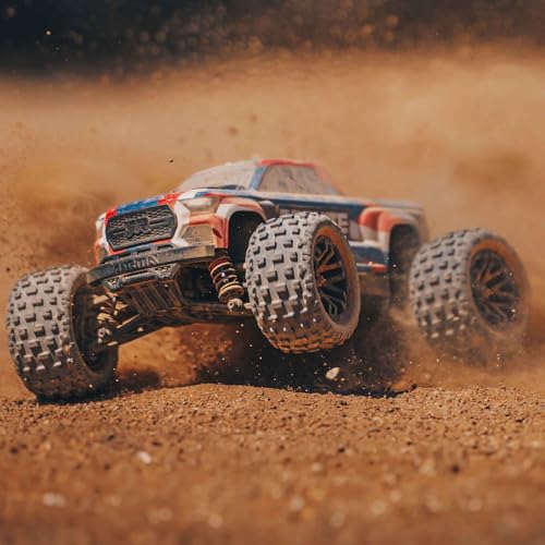 ARRMA RC Truck 1/18 Granite GROM MEGA 380 Brushed 4X4 Monster Truck RTR with Battery & Charger, Blue, ARA2102T1 - color: Blue