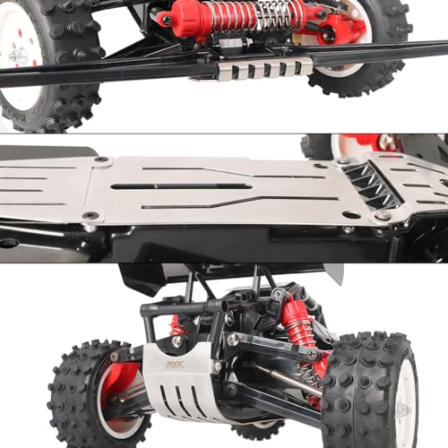 KYX Racing Stainless Steel Skid Plate Guard Chassis Guard for 1/10 Rc Crawler Tamiya Hotshot II
