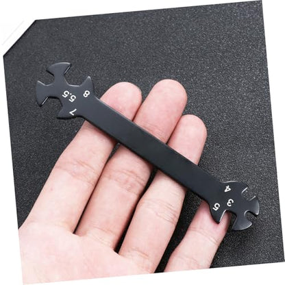 6-in-1 RC Wrench Tool for Turnbuckles Multifunctional Black Rod Wrench for RC Cars Sturdy Repair Tool Adjustable Features for Hobbyists