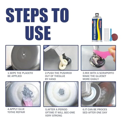 Strong Foundry Glue, High Temperature Resistant Casting Repair, Metal Repair Glue, Premium Liquid Welding Filler for Metal Defects and Repairs (2Kit) - color: 2Kit