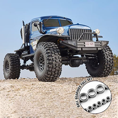 BEEZRC RocHobby 1/10 Atlas RC Crawler, 4WD with Lighting, 2.4GHz RC Rock Truck, Off Road Hobby Grade, Remote Control Car for Adults, Need to Complete with Battery (Blue) - color: Blue