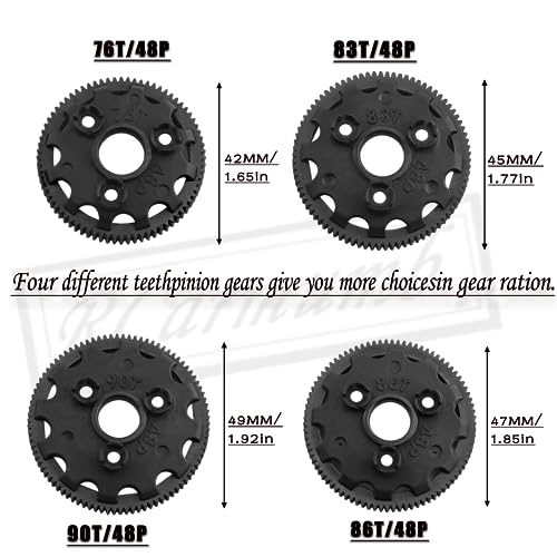 RC 48P 90T Spur Gear w/ 17T 19T 21T & Slipper Clutch Slipper Rebuild Kit Pressure Plate RC Upgrades Part for 1/10 Rustler/Stampede/Bandit 2WD VXL XL-5,Slash 2WD (VXL),Navy Blue - color: Navy Blue( 1 Set )