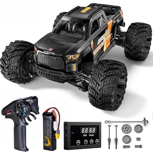 UDIRC 1610S 56+ MPH Brushless RC Car for Adults, Standing Backflip in Stock Setup, All Terrain Fast RC Truck, 1:16 4WD Monster Truck, 3S Battery and Programming Card Included, RTR - color: With Battery and Esc Card