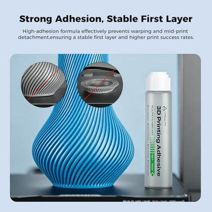Creality Offfical 3D Printing Build Plate Adhesive Glue for Hot Bed,Strong Grip Reduce Warping for ABS/ASA/PLA/PETG/TPU Filament on Various Build Plate,80ML - style: Adhesive Glue