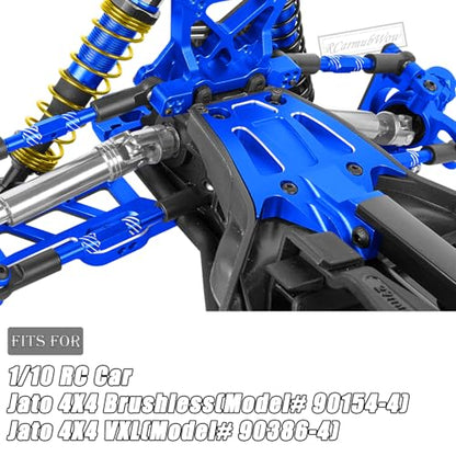 RC Alloy Chassis Brace Mounts & Motor Mount & Motor Plate Upgrades Part for 1/10 Jato 4X4 Brushless,Jato 4X4 VXL,Replace #9025,#7460A,#7490,Navy Blue - color: Navy Blue(1set)