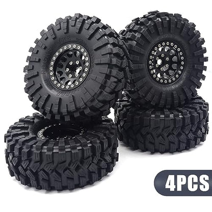 1.9 Crawler Tires RC Tires RC Rubber Tyre Set for 1/10 RC Crawler | RC Crawler Tyre with Foam Insert for SCX10 90046 SCX10 UTB18 TRX4 TRX6 Redcat Gen8 7VS4-10,Soft Rubber,Wear-resistant