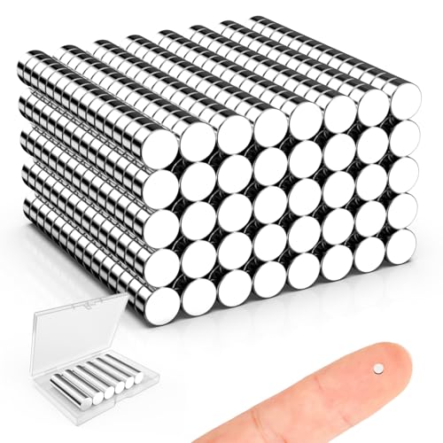 Mini Magnets, 2x1 mm Small Round Magnetic 600 Pack | Rare Earth Neodymium Fridge Magnet for Home Kitchen Office School 3D Printing Industrial Scientific Purpose, Silver - size: 2x1 mm