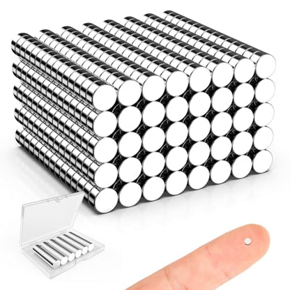 Mini Magnets, 2x1 mm Small Round Magnetic 600 Pack | Rare Earth Neodymium Fridge Magnet for Home Kitchen Office School 3D Printing Industrial Scientific Purpose, Silver - size: 2x1 mm